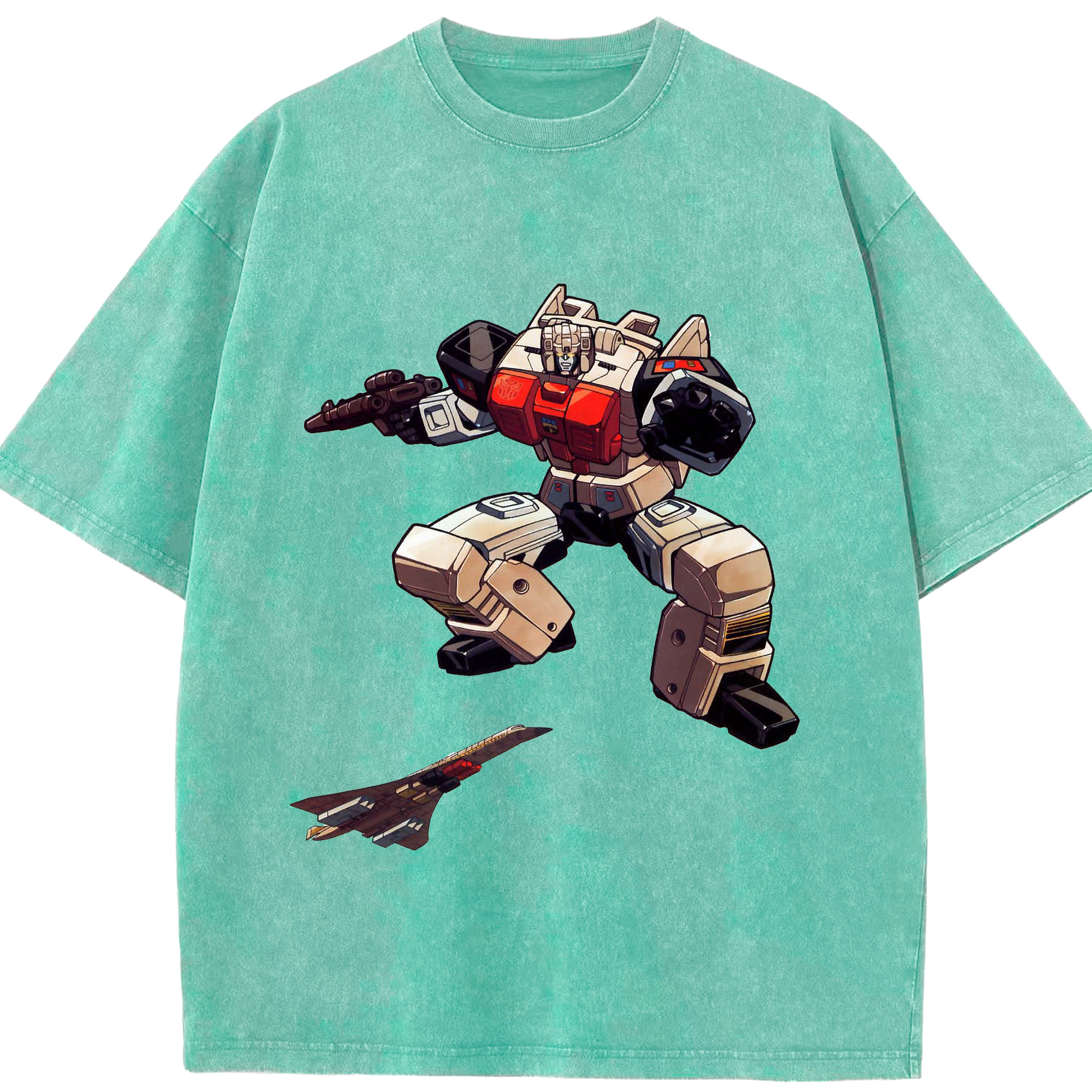 （画像用）  綿100% ヴィンテージ風 半袖Tシャツ（フロントプリント）